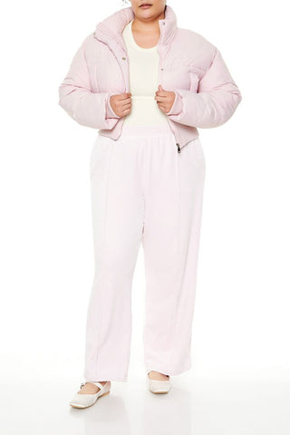 Plus Size Cropped Puffer Jacket