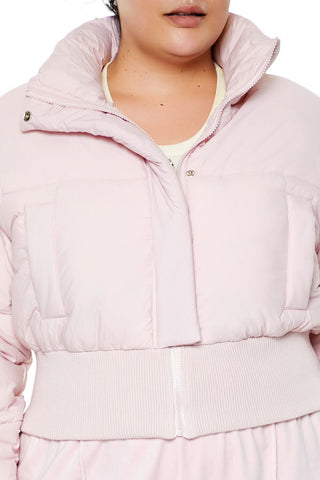 Plus Size Cropped Puffer Jacket