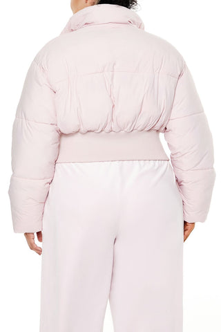 Plus Size Cropped Puffer Jacket