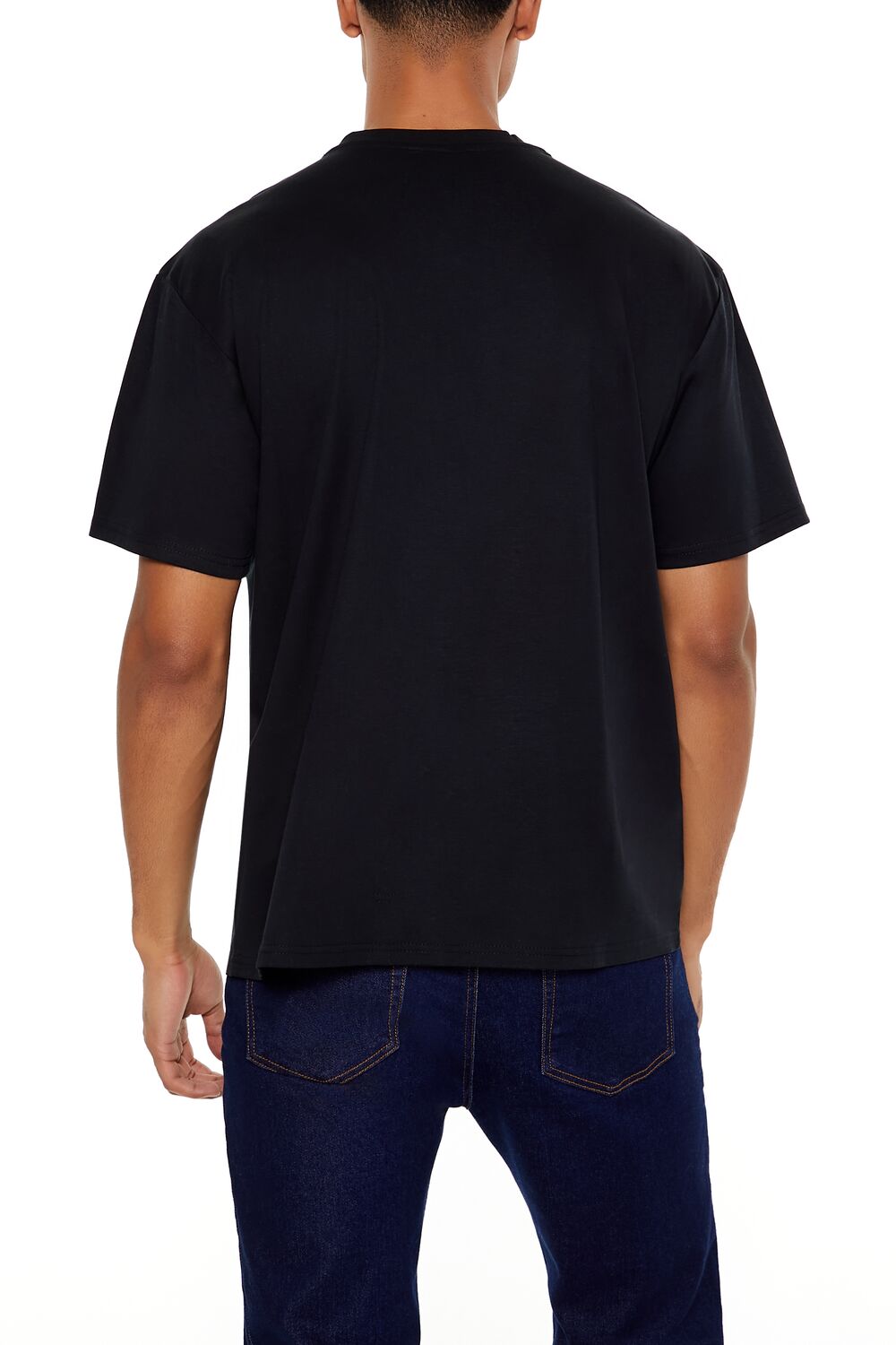  Forever 21 Supima-Blend Cotton Crew Tee - black - Bonton