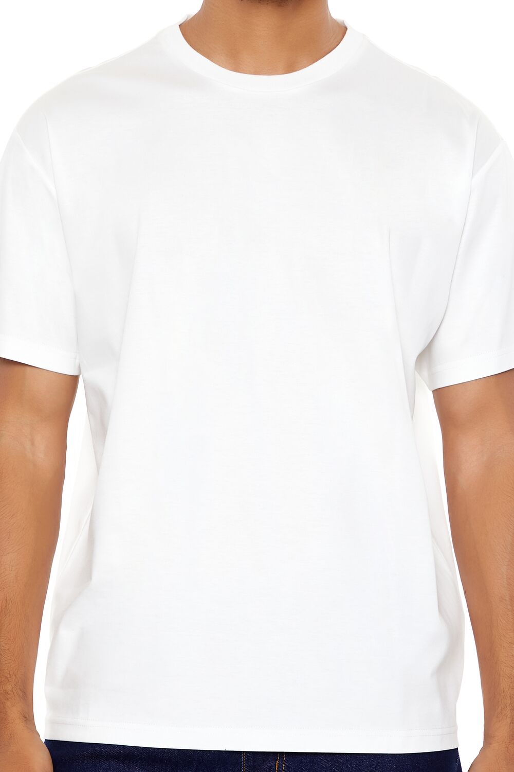  Forever 21 Supima-Blend Cotton Crew Tee - black - Bonton
