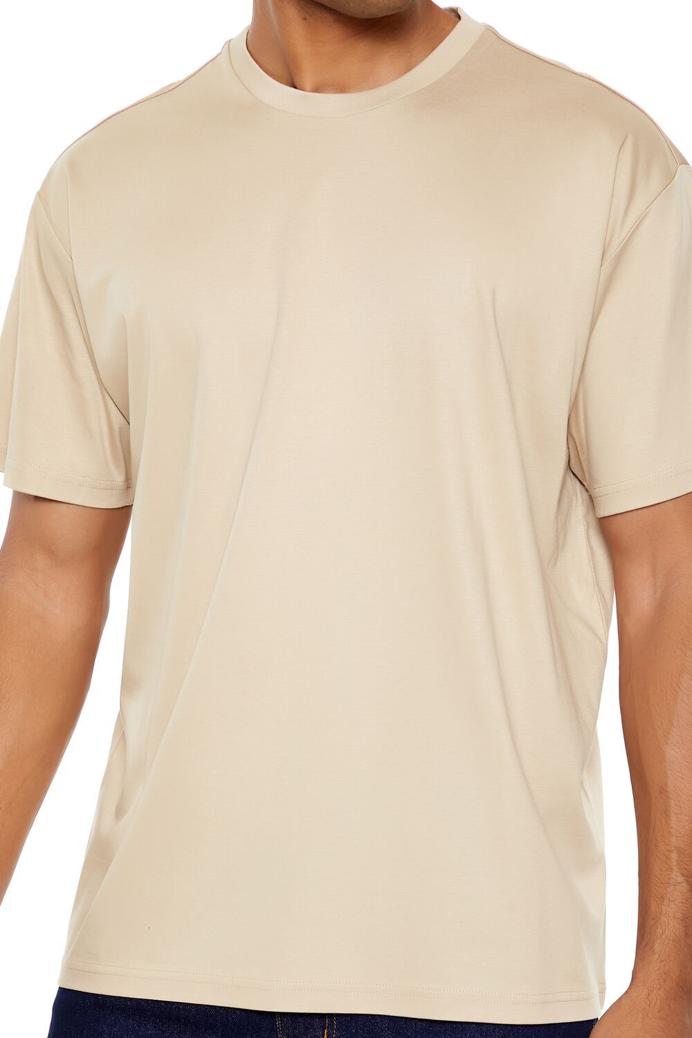  Forever 21 Supima-Blend Cotton Crew Tee - black - Bonton