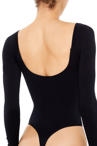 Seamless Open-Back Thong Bodysuit