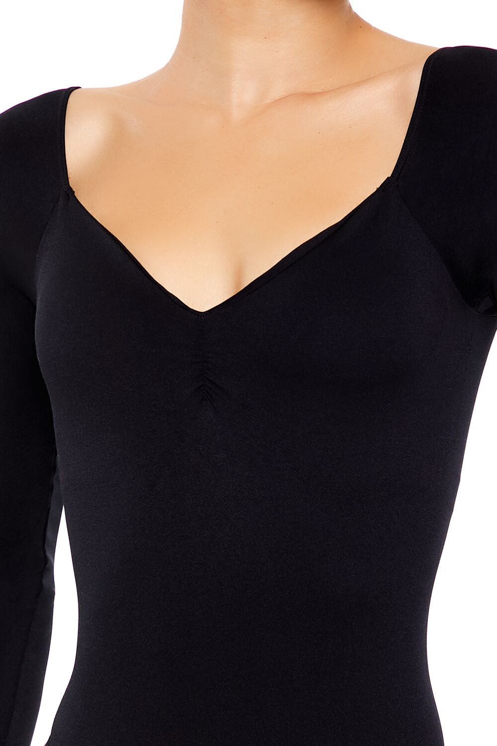  Forever 21 Seamless Open-Back Thong Bodysuit - black - Bonton