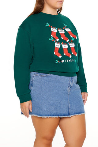 Plus Size Friends Christmas Stockings Pullover