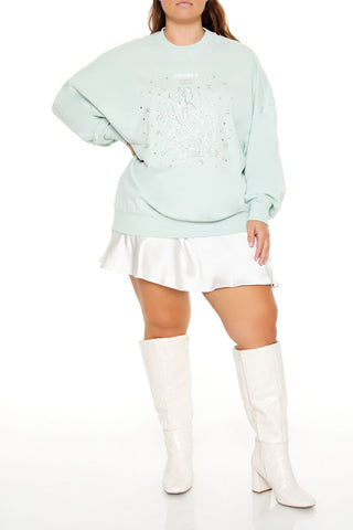 Plus Size Beaded Aquarius Pullover