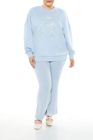 Plus Size Beaded Taurus Pullover