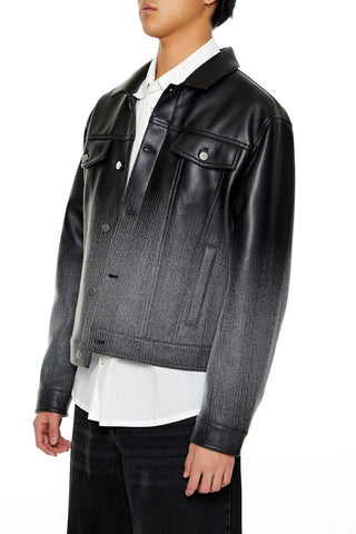 Ombre Faux Leather Moto Jacket