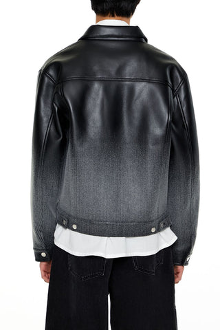 Ombre Faux Leather Moto Jacket