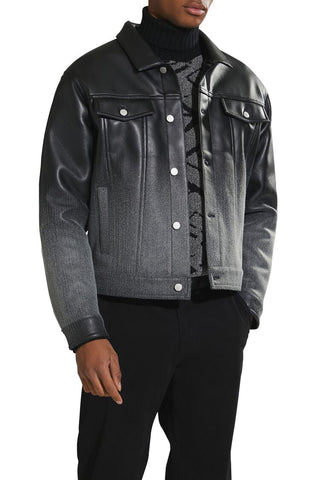 Ombre Faux Leather Moto Jacket