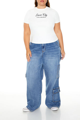 Plus Size Snow City Baby Tee