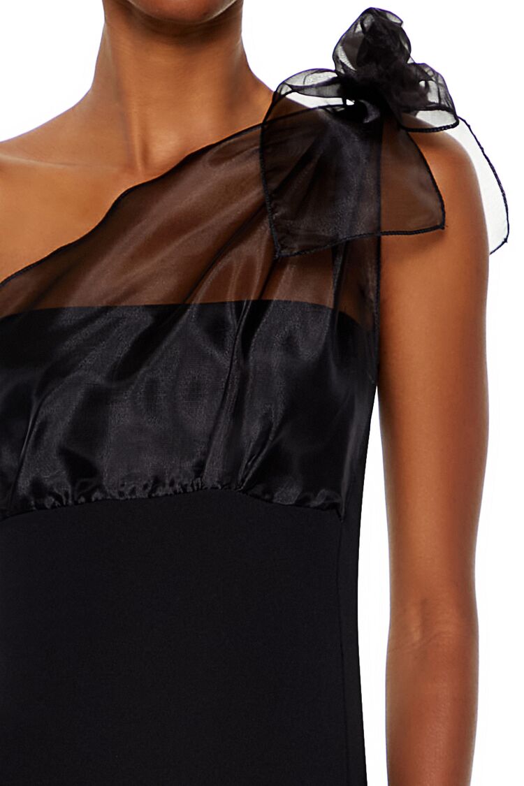  Forever 21 One-Shoulder Bow Mini Tube Dress - white - Bonton