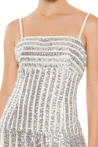Striped Sequin Cami Mini Dress
