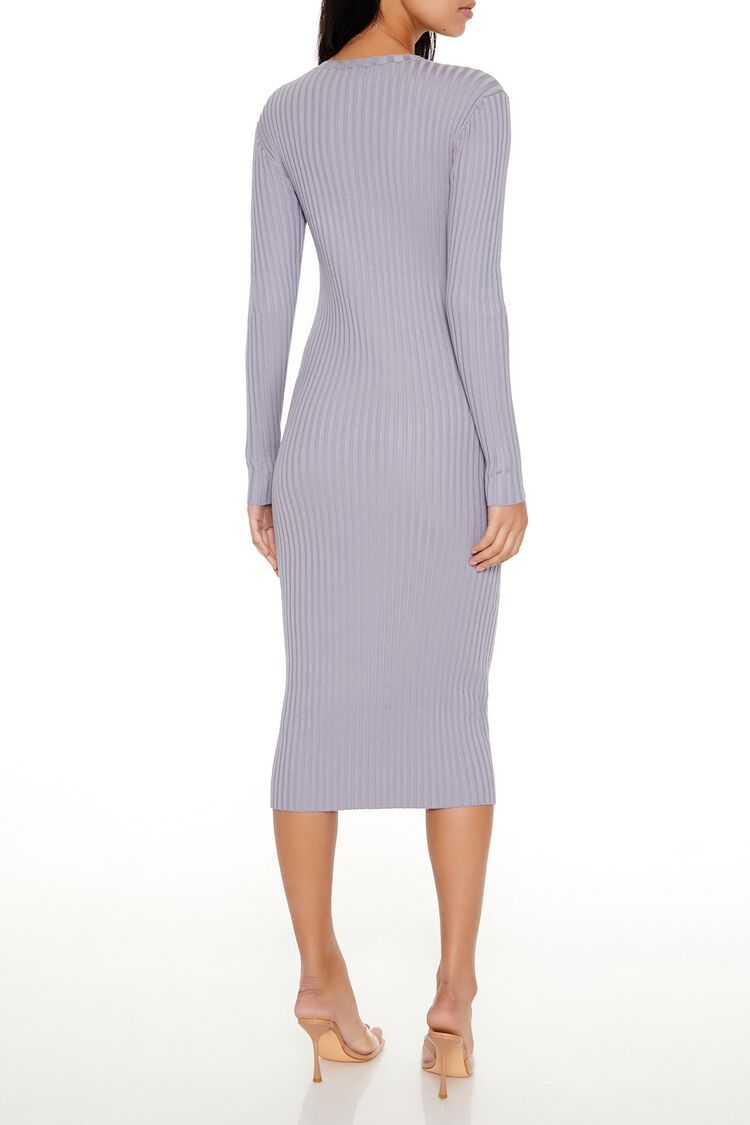Bodycon Midi Sweater Dress in Light-grey-swatch | Size: S by Bonton Bodycon Midi Sweater Dress in Light-grey-swatch | Size: S by Bonton