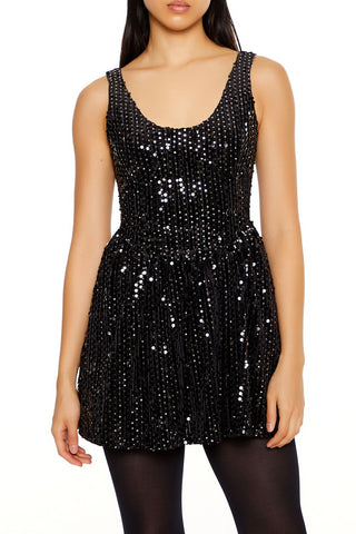Sequin Mini A-Line Dress