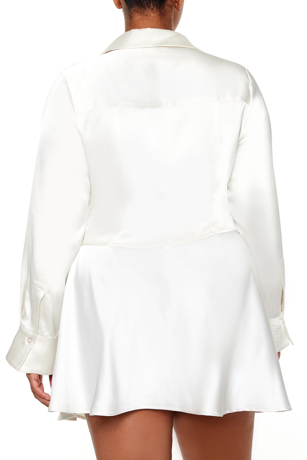  Forever 21 Plus Size Satin Cowl Crop Top - egret - Bonton