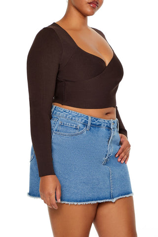 Plus Size Crossover Sweater