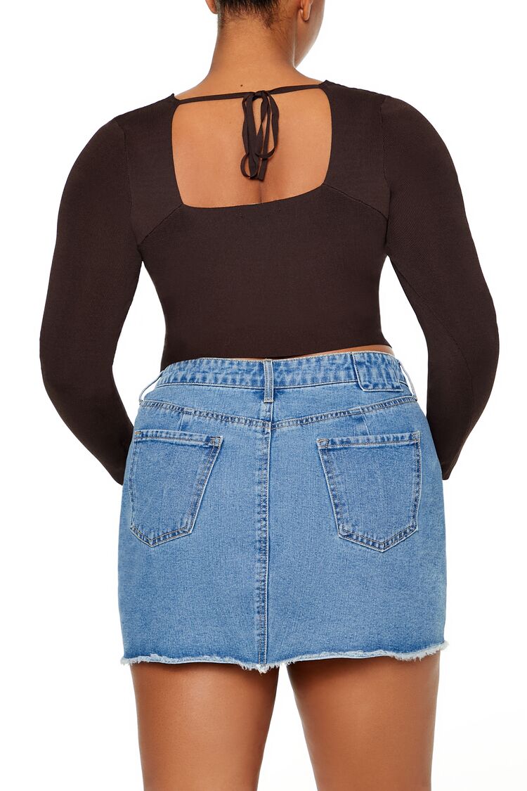  Forever 21 Plus Size Crossover Sweater - turkish coffee - Bonton