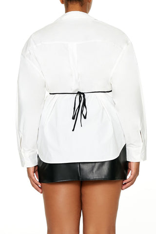 Plus Size Rhinestone Bikini Combo Shirt