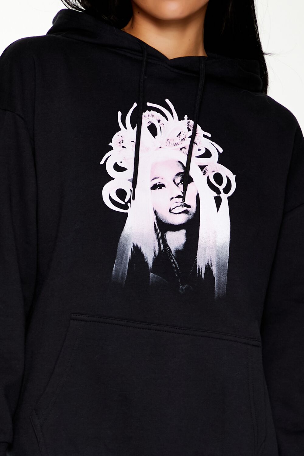 Forever 21 Nicki Minaj Graphic Hoodie - black multi - Bonton