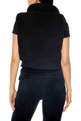 Faux Shearling Zip-Up Vest