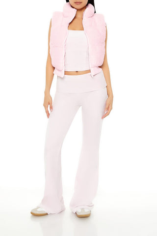 Faux Shearling Zip-Up Vest