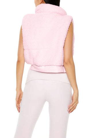 Faux Shearling Zip-Up Vest