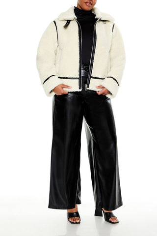 Plus Size Faux Leather Pants