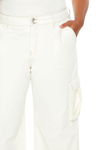 Plus Size High-Rise Cargo Pants