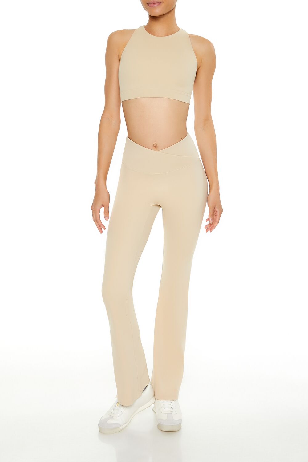  Forever 21 Crisscross Cutout Sports Bra - desert sand - Bonton