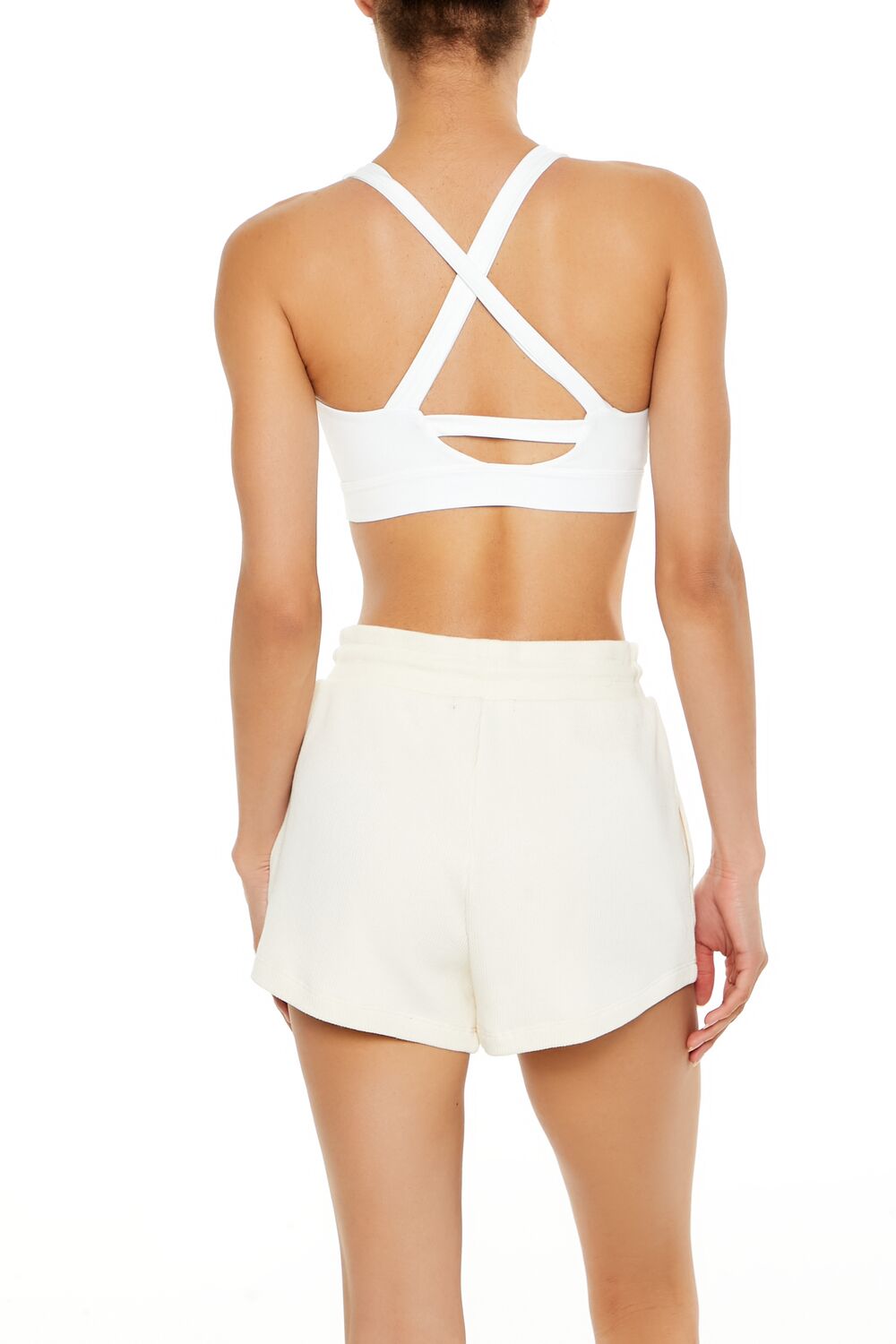  Forever 21 Crisscross Cutout Sports Bra - desert sand - Bonton