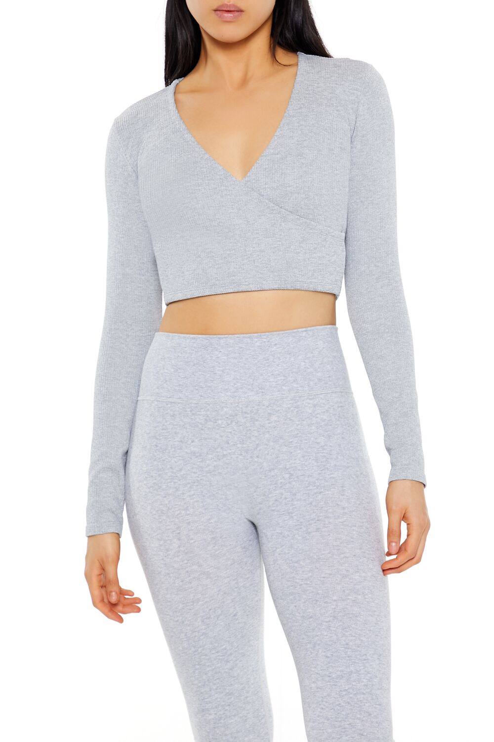  Forever 21 Active Seamless Crop Top - heather grey - Bonton