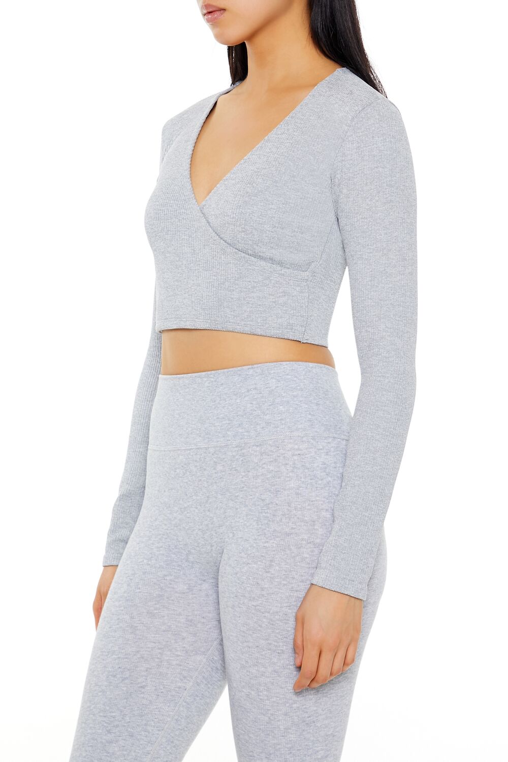  Forever 21 Active Seamless Crop Top - heather grey - Bonton