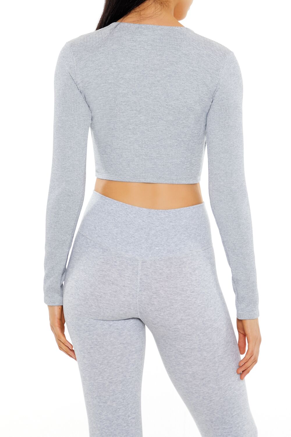  Forever 21 Active Seamless Crop Top - heather grey - Bonton