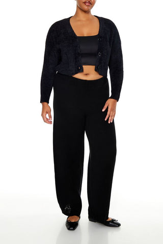 Plus Size Rib-Knit Cardigan Sweater