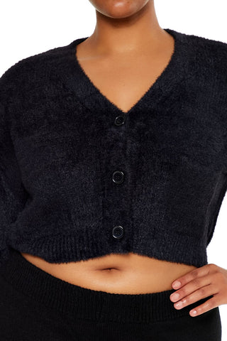 Plus Size Rib-Knit Cardigan Sweater