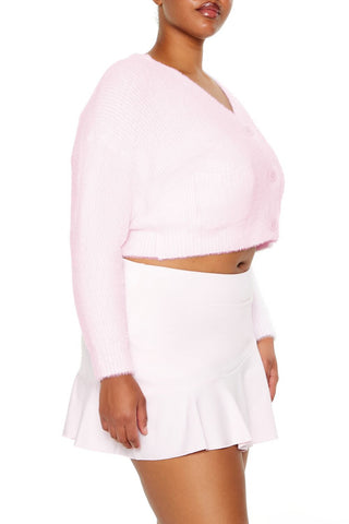 Plus Size Rib-Knit Cardigan Sweater