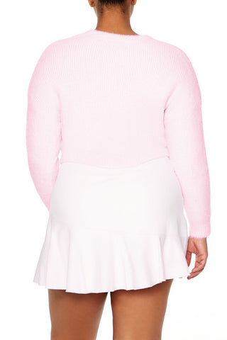 Plus Size Rib-Knit Cardigan Sweater