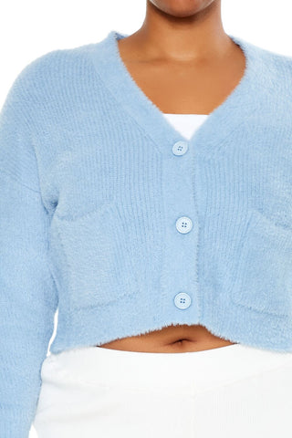 Plus Size Rib-Knit Cardigan Sweater