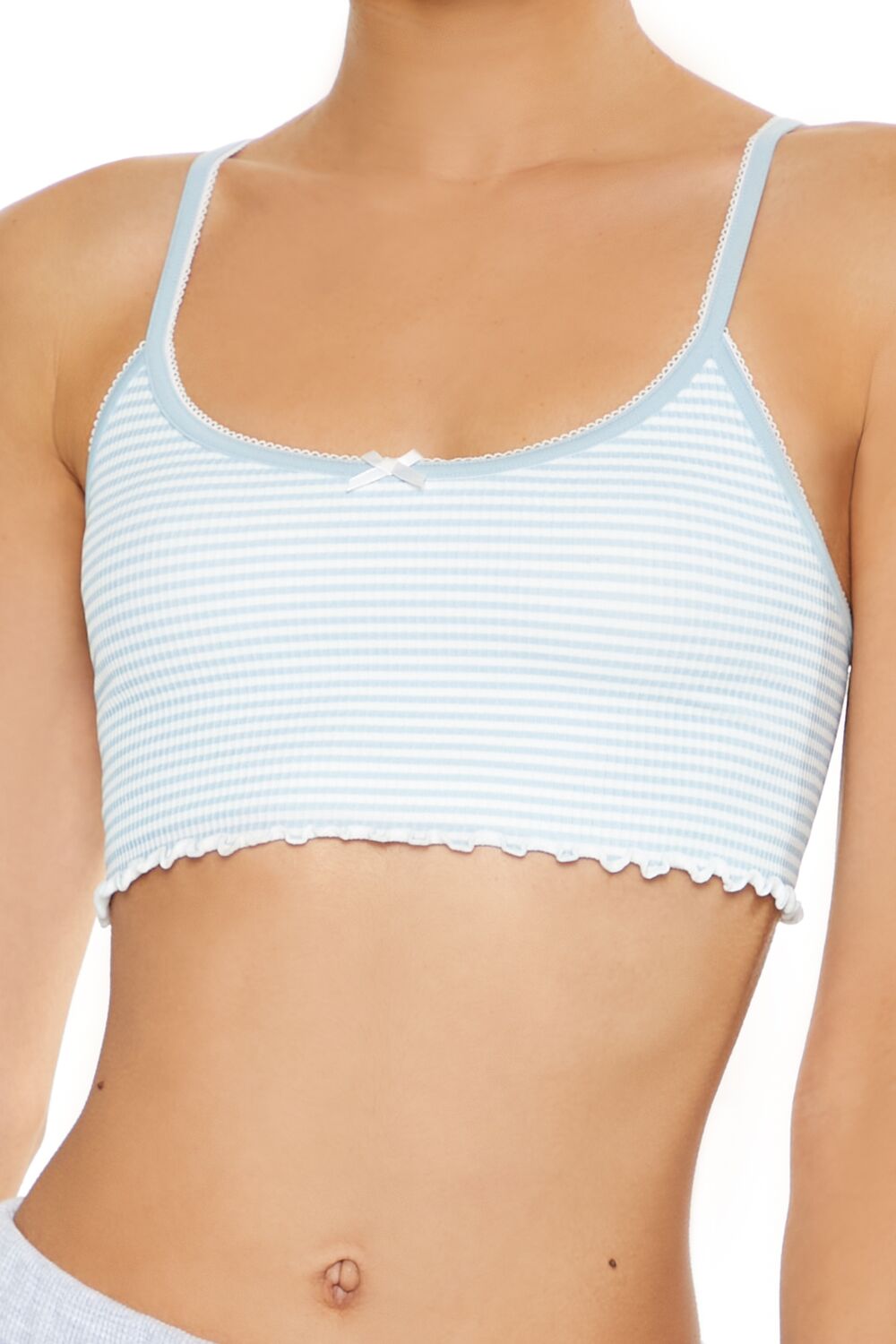  Forever 21 Seamless Striped Bralette - blue-white - Bonton