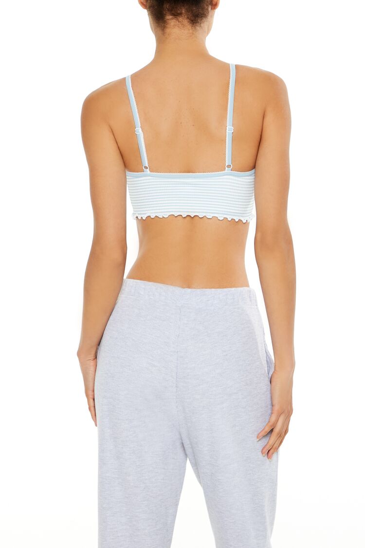  Forever 21 Seamless Striped Bralette - blue-white - Bonton