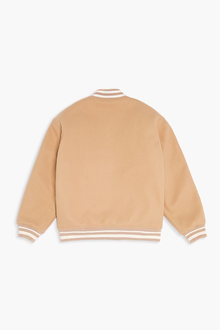 Forever 21 Kids Varsity Bomber Jacket (Girls + Boys) - tan-multi-swatch - Bonton