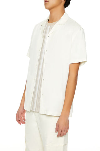 Cuban-Collar Short-Sleeve Shirt