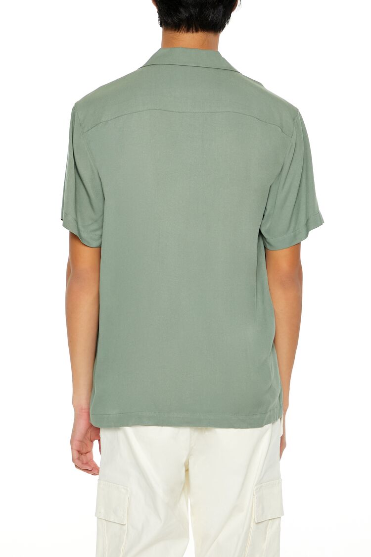  Forever 21 Cuban-Collar Short-Sleeve Shirt - cream - Bonton