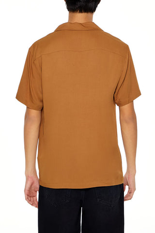 Cuban-Collar Short-Sleeve Shirt