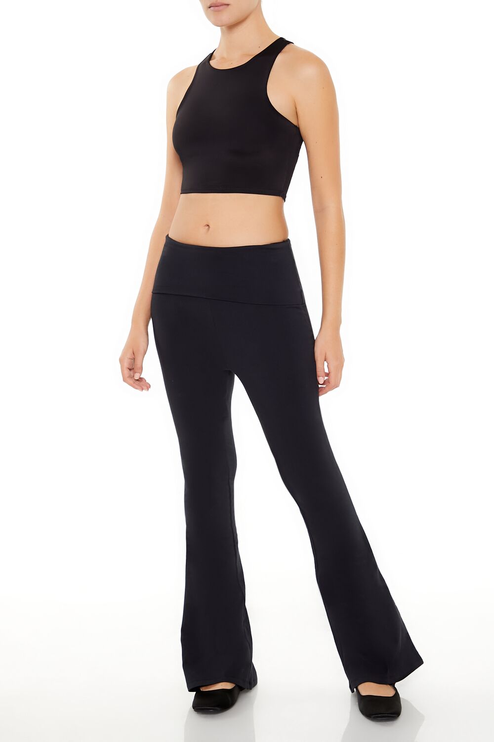  Forever 21 Sequin Gemini Flare Leggings - black - Bonton