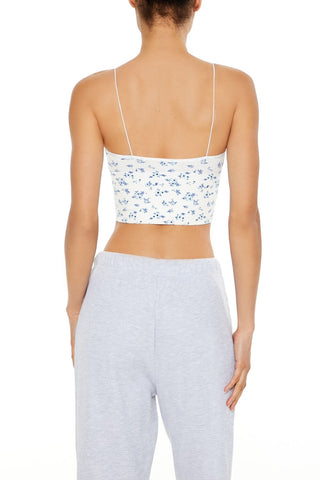 Seamless Floral Print Bralette
