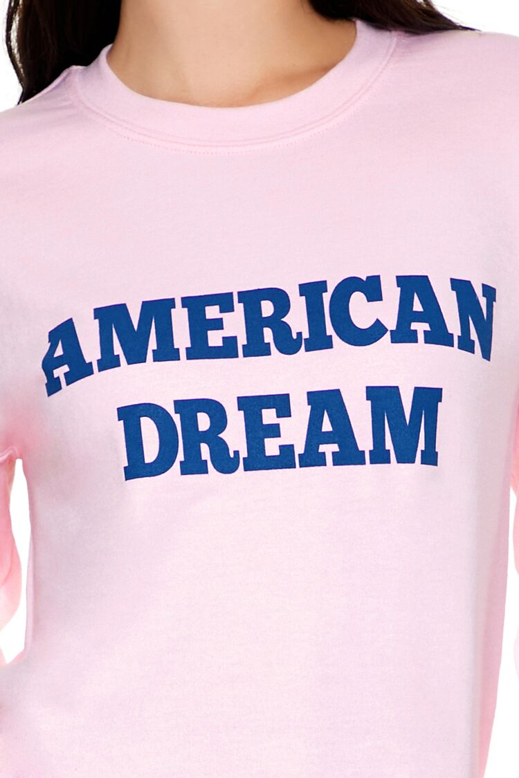  Forever 21 American Dream Graphic Pullover - pink multi - Bonton