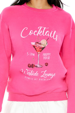 Cocktails Fleece Pullover