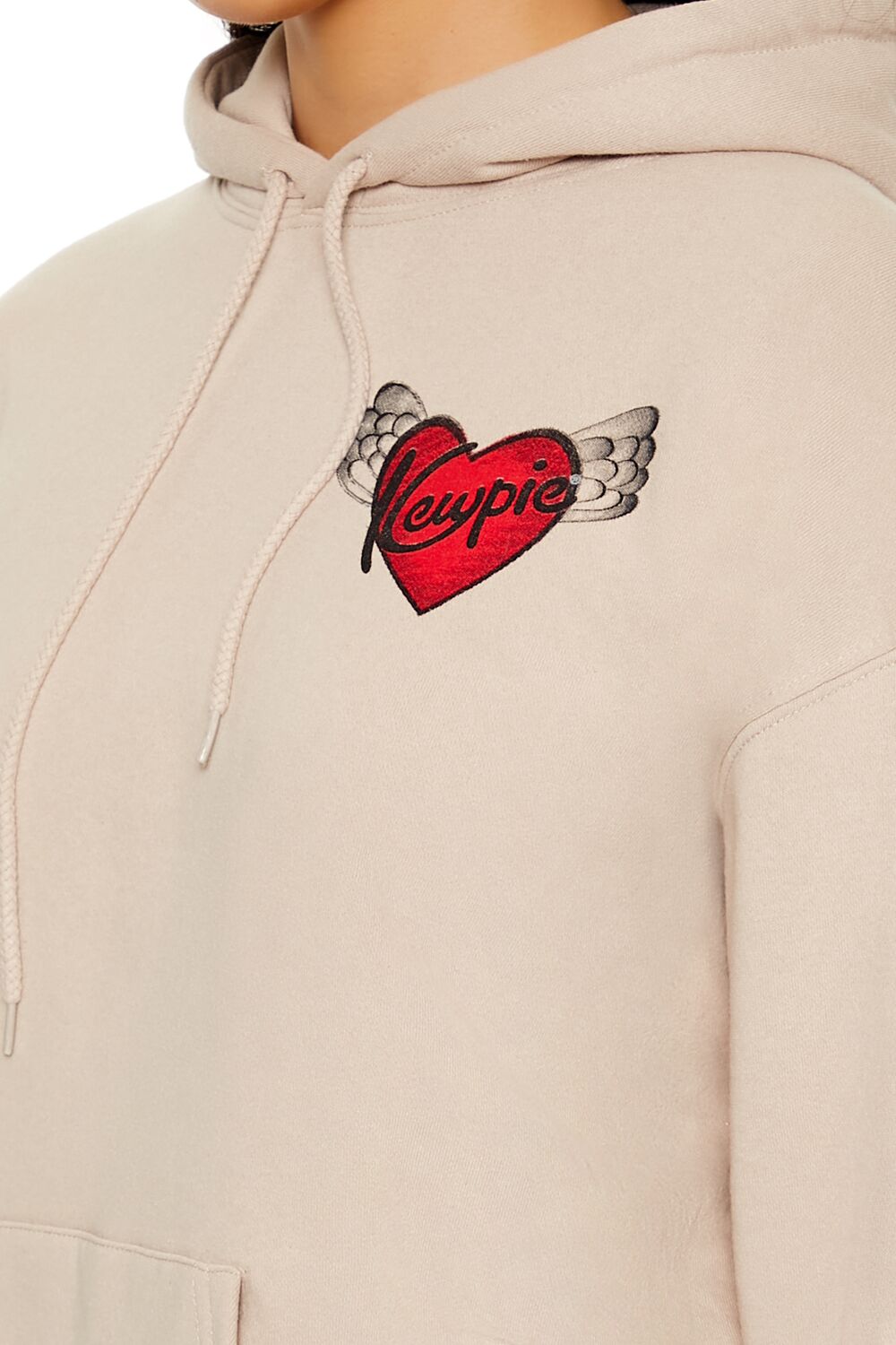  Forever 21 Kewpie Lil Hottie Graphic Hoodie - beige multi - Bonton